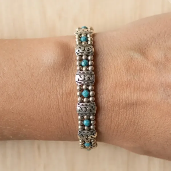 Gemstone Flower Bracelet