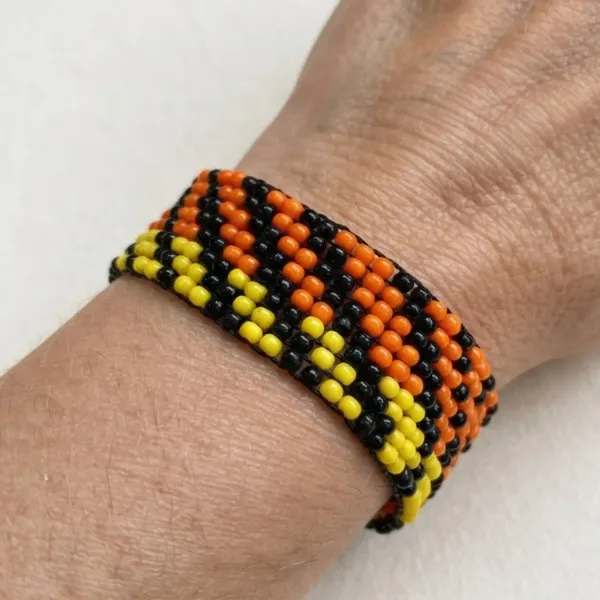 Geo Stripe Beaded Bracelet