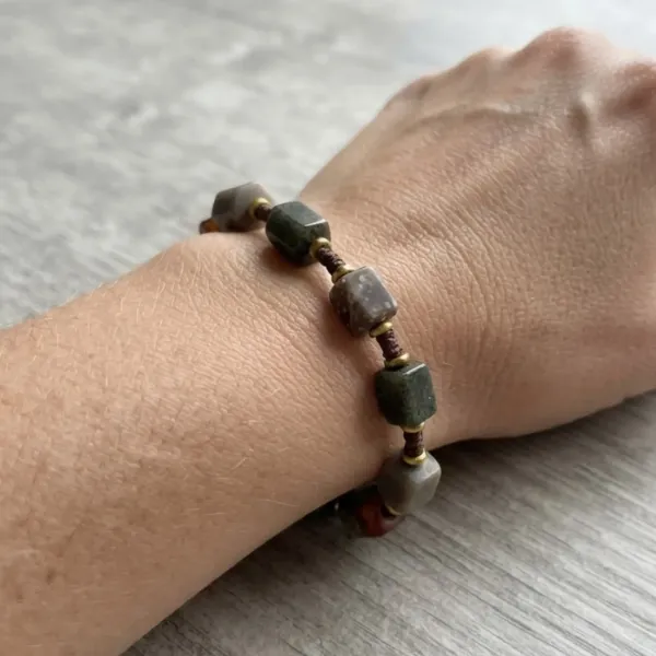 Jade Hexagon Bracelet