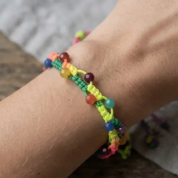 Rainbow Berry Vine Adjustable Bracelet