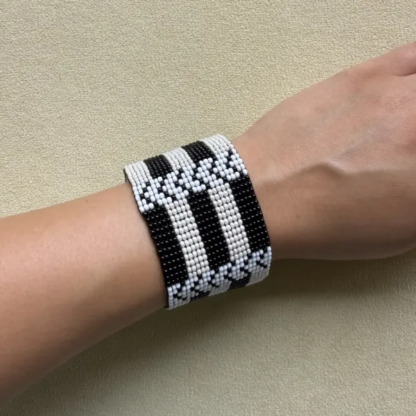 High Rise Czech Beaded Cuff Bracelet