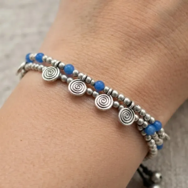 Spiral Charm Bell Bracelet
