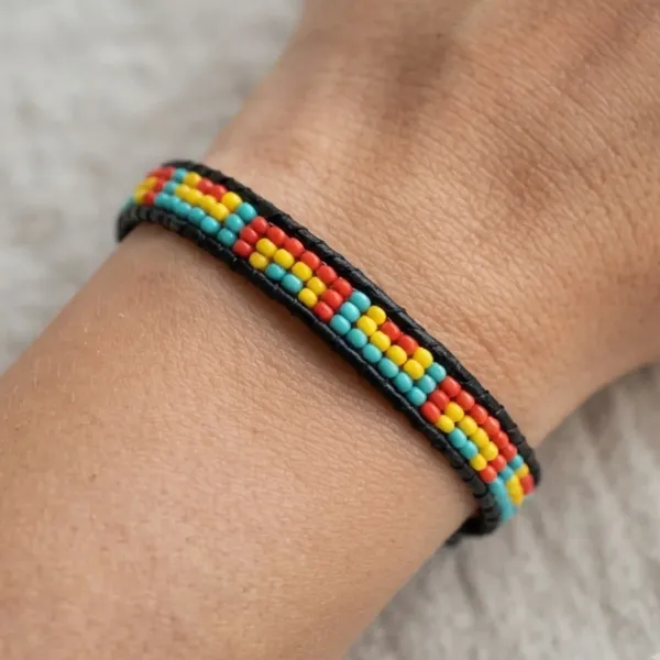 Subway Adjustable Beaded Bracelet
