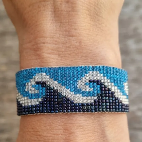 Wave One Inch Beaded Bracelet
