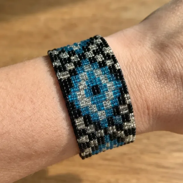 Woven Beaded Bracelet - One Inch