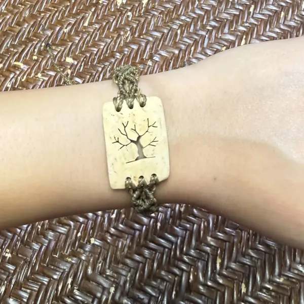 Coco Wavy Macrame Bracelet - Tree Of Life