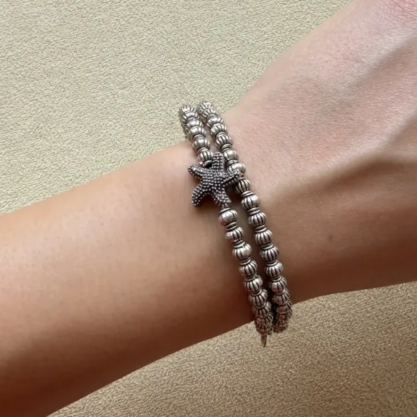 Starfish Double Wrap Bracelet