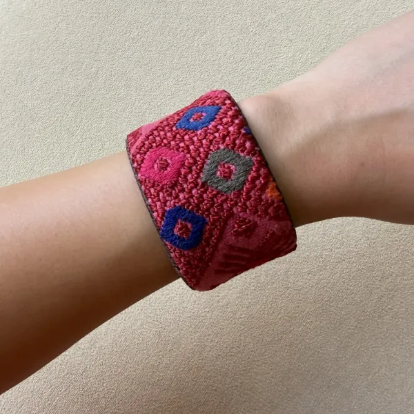 Wide Huipil Cuff Bracelet