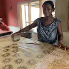 Creating a batik pattern in Ghana
