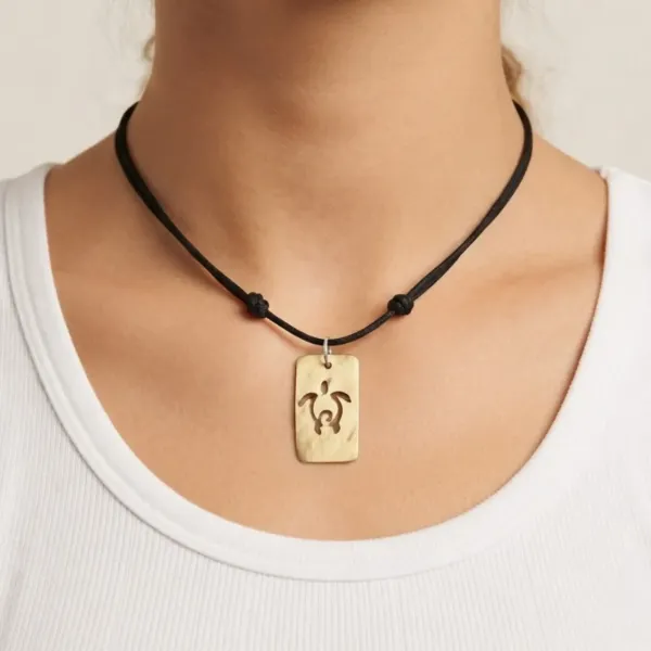 Coco Corded Necklace - Turtle