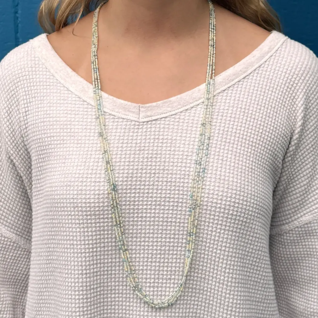 Desi Triple Strand Beaded Necklace