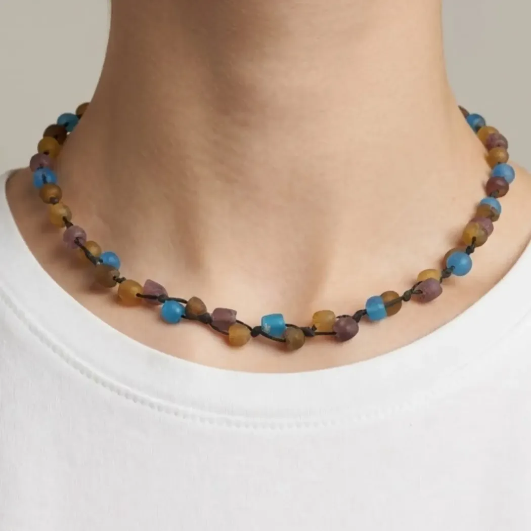 Single Berry Glass Bead Necklace