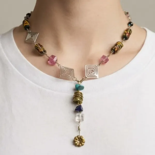Spiral Flower Necklace