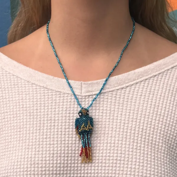 Beaded Bird Necklace
