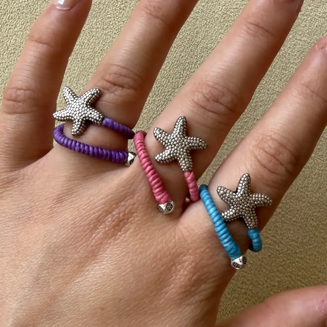 Adjustable Starfish Rings