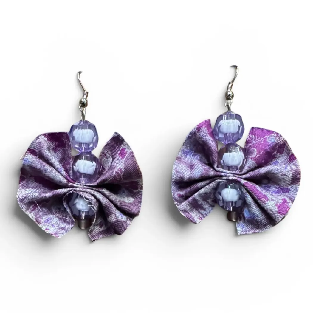 Batik Butterfly Dangle Earrings