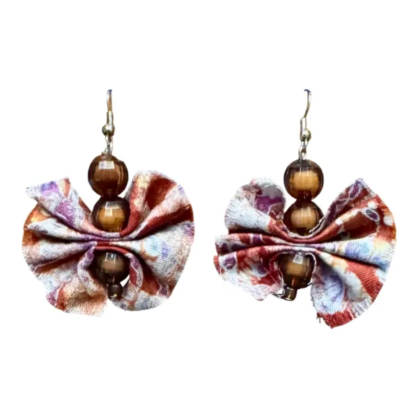 Batik Butterfly Dangle Earrings