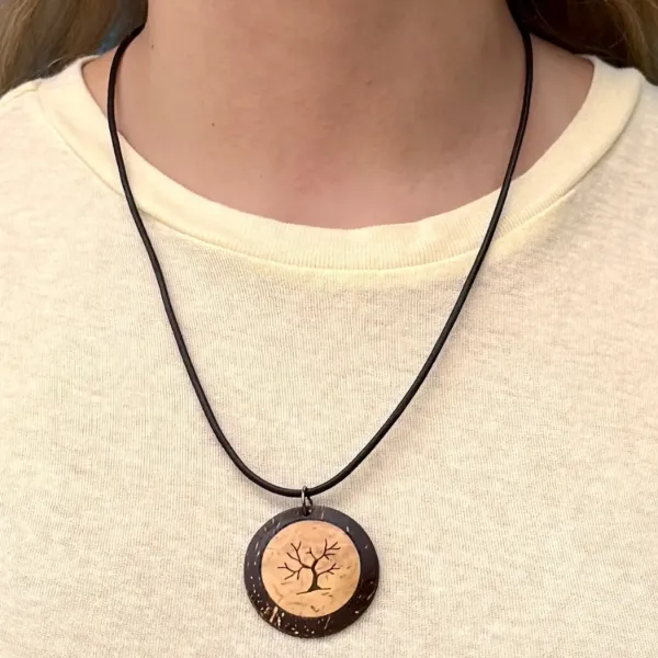 Coco Leather Deluxe Necklace - Tree Of Life