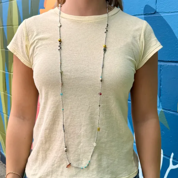 Multimedia Glass Bead Necklace
