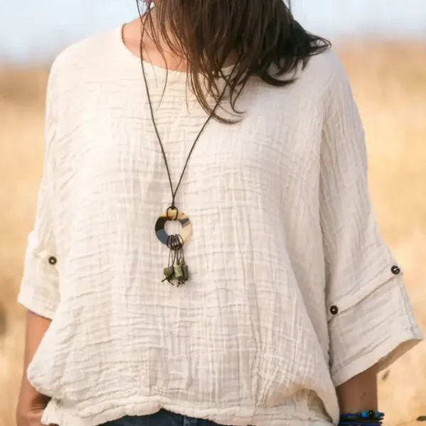 Hand-carved Horn Statement Necklace