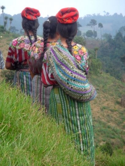 mayan women on trail
